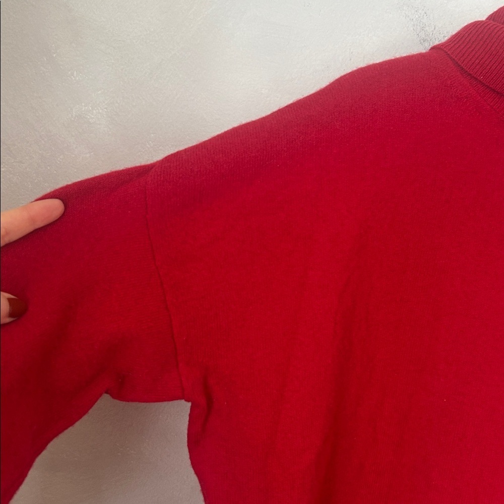 BELLINA Cashmere & Merino Wool Blend Turtleneck Sweater Winter red - Picture 8 of 9